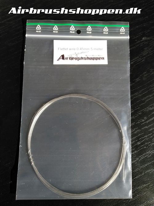 Wire flettet - Stålwire 0,45mm 5 meter CC